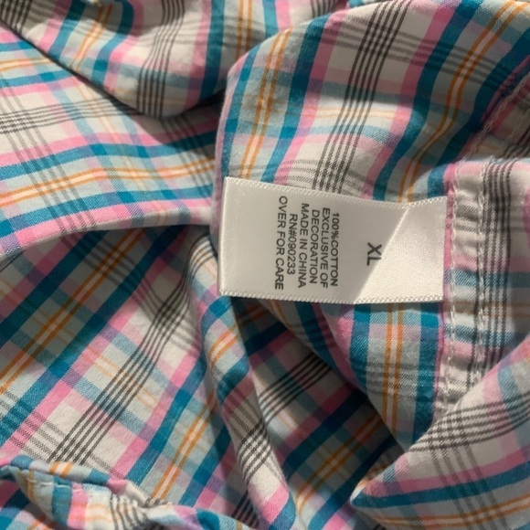 VURT men's size XL colorful plaid button down shirt - Picture 6 of 6